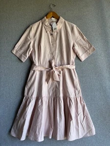 Calvin Klein Dress Womens 10 Blush Waist Tie Tiered Feminine Delicate NWT - Picture 1 of 15