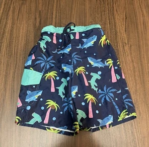 Joe Boxer Boy's YOUTH Blue SHARK Print BOARD SHORTS Swim Trunks Size L (14/16) - Picture 1 of 7