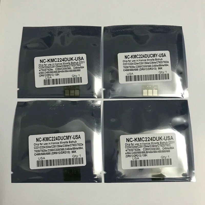 Drum Chip for Minolta Bizhub C224 C284 C364 C454 C554 E DR512 A2XN0RD A2XN0TD  - Image 1 of 1