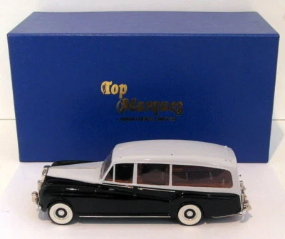 Top Marques 1/43 Scale - 1959 Rolls Royce Phantom V Hearse - Black/Grey - Image 1 of 4