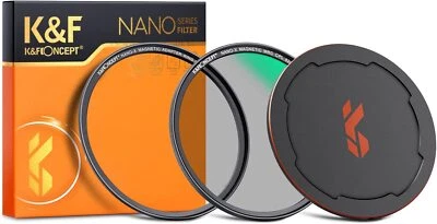 K&F Concept Magnetic CPL Filter Kit + Adapter Ring + Lens Cap for Camera Lens - Image 1 of 4