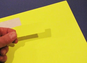 Dayglo Fluorescent Yellow 2 5/8 x 1 inch Rectangle Labels 25 Sheets C2610 - Picture 1 of 8