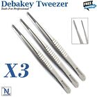 X3 Debakey Tweezers 6" Forceps Atraumatic Dental Veterinary Surgical Instruments