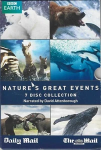 NATURES GREAT EVENTS - FULL SET 7 DISCS WITH PROTECTIVE SLEEVE - MAIL PROMO DVD - Imagen 1 de 10