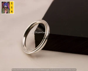 GS Silver Micro meditation Ring For Woman, Flat round Spinner ring Worry Ring - Picture 1 of 6