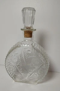 Vintage Anchor Hocking 1960's Cut Glass EAPG Wine Decanter Clear - Picture 1 of 7