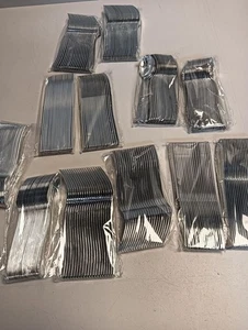 2x PYAILI 120-teiliges wiederverwendbares Besteckset aus Kunststoff, Silber - Bild 1 von 4