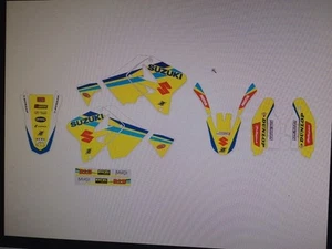 Kit Grafiche Suzuki RM 125 250 Blackbird Replica Kevin Strijbos Ksrt - Foto 1 di 2