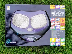 Nightowl Backlit Illuminated Natural Ergonomic PS/2 Wired UK Keyboard & Mouse - Picture 1 of 3