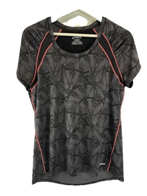 Top deportivo para mujer Asics manga corta negro gris rosa M Foto 1 de 4