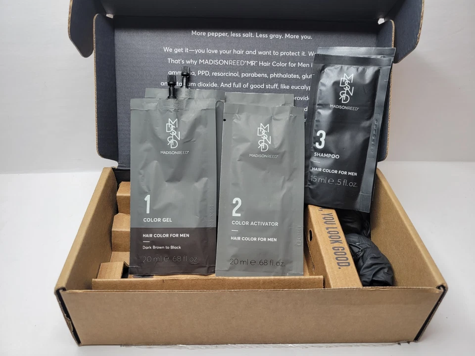 COLOR DE PELO DE CAÑA MADISON PARA HOMBRE●MARRÓN OSCURO A NEGRO. Foto 1 de 1