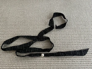 Authentic Chanel Sequin Tweed Ribbon with Pearl Button 86 inches - Picture 1 of 4