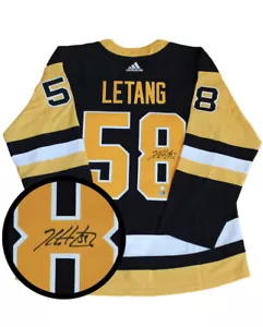 Kris Letang Signed Pittsburgh Penguins Black Adidas Pro Jersey - BRAND NEW! - Picture 1 of 12