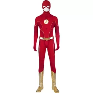 Costume cosplay The Flash stagione 8 Barry Allen tuta body maschera scarpe uomo - Foto 1 di 26