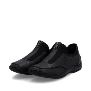 Rieker Damen Echtleder Slipper schwarz - Bild 1 von 11