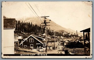 Postcard RPPC c1920 Ketchikan Alaska Street View From Top of Hill - Picture 1 of 2