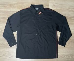 Honda Genuine Merchandise Men’s Black Red Button Up Long Sleeve Shirt Size XL