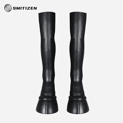 Botas Smitizen preto silicone perna longa casco sapatos fantasias animais para Halloween - Imagem 1 de 4