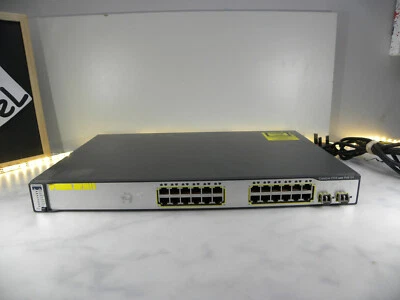 CISCO CATALYST WS-C3750-24P-L 24 Port Gig Switch UK SELLER FREE P&P #9X - Image 1 of 4