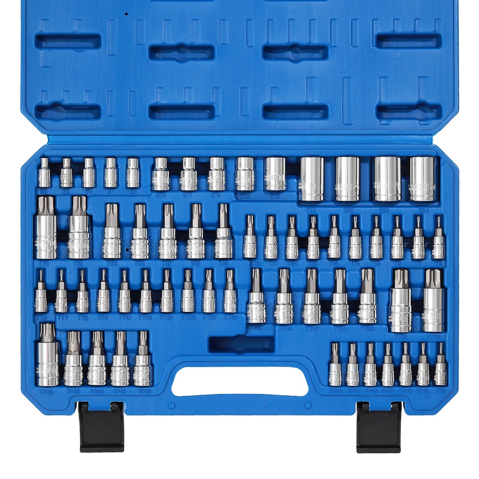 60PCS Master Torx Bit Socket and Female  External Torx Socket Set, CR-V&S2 Steel - image 1 of 4
