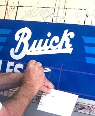 36" Hand Painted Vtg Metal BUICK Car Pontiac Dealership  Auto Mechanic Shop Sign - Image 1 of 4