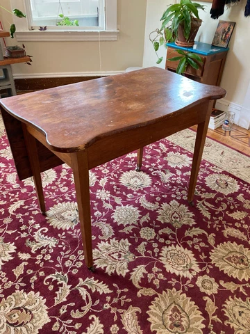 1814 American Antique Wooden Gate Leg Drop Leaf Table Cover
