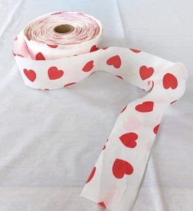 Large Roll Valentine Crafts Ribbon Red White Hearts 2-3/4" x 100 yds * Bulletin - Picture 1 of 3