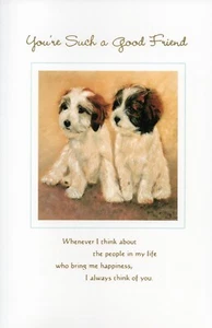 Schöne FREUNDSCHAFTSKARTE, Du bist so ein guter Freund Welpen von Premium Greetings + ✉ - Bild 1 von 4