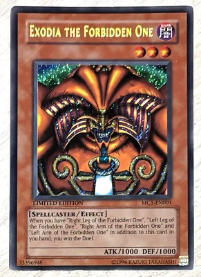 Yugioh Exodia The Forbiden One MC1-EN001 Secret Rare Limited Edition MINT - Image 1 of 2