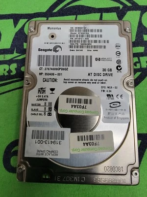 Seagate 30GB 5400RPM IDE Ultra ATA/100 (ATA-6) 2MB Cache 2.5-Inch HDD- ST93012A - Image 1 of 2