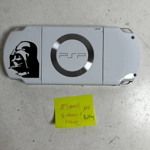 Sony PlayStation White PSP-2001 Limited Ed. Star Wars Darth Vader Console Works! - Picture 1 of 11