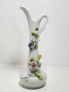 VINTAGE LEFTON Porcelain  Handpainted Pastel Floral Flowers Japan Decor Bud Vase - Picture 1 of 10