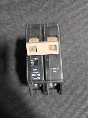 Eaton Cutler Hammer CH260 60A, 2 Pole 120/240V  Circuit Breaker - Image 1 of 4