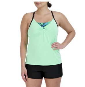 NWT Women's ZeroXposur Swim 2 Piece Set Mochi Tankini Large - Picture 1 of 7