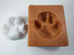 Custom Made Rubber Mold WOLF FOOTPRINT Paw Print ALASKA #2 - Picture 1 of 10