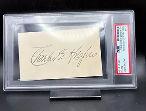 Charles E Hughes firmado corte autógrafo PSA ADN certificado losa - Presidente del Tribunal Supremo - Imagen 1 de 2