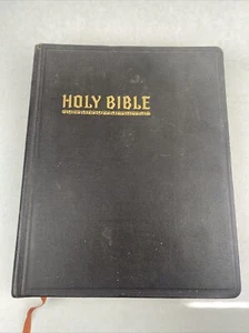 Vintage Holy Bible 1949 Hertel Blue Ribbon New Standard Reference Red Letter KJV - Picture 1 of 24