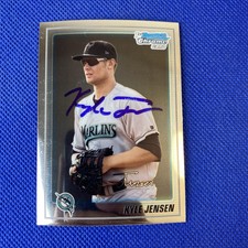 2010 Bowman Chrome Kyle Jensen #BCP66 Auto Signed Autograph Marlins 