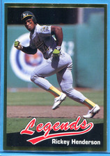RICKEY HENDERSON ~ 1990 Legends Gold Foil Baseball Card #20     