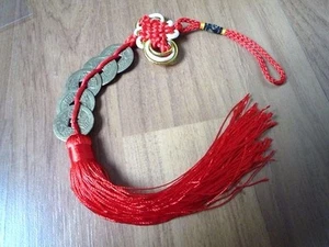 5 Coins Feng Shui Chinese Lucky Wealth Red Thread Endless Fortune Prosperity - Picture 1 of 7