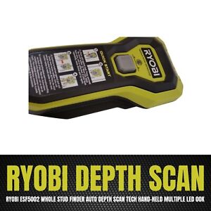 RYOBI ESF5002 Whole Stud Finder Auto Depth Scan Tech Hand-Held Multiple LED 00k