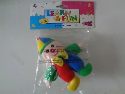 LISSI PUPPE Babypuppe Harlekin Clown mit Rassel OVP! - Bild 1 von 2