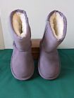 UGG Koolaburra Kids Sz 7 US~Boots Suede Purple/Lavender Fleece Girl's Shoes 