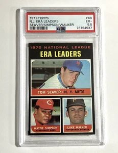 1971 Topps National League Era Leaders Tom Seaver #68 PSA 5.5 NY METS - Picture 1 of 11