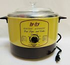 Vintage HY FRY Deep Fat Fryer and Cooker Automatic Electric M-200 Yellow Works!