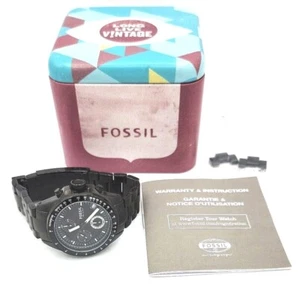 FOSSIL Black Chronograph Watch CH2643 w/ New Battery - Picture 1 of 9