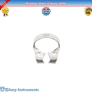 Rubber Dam Clamp #26N Dental Endodontic Crown Steel Clamps Surgical Instruments - Picture 1 of 1