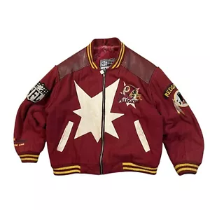 CHAQUETA BOMBER NFL CAMPRI WASHINGTON REDSKINS CUERO UNIVERSITARIO LANA L - Imagen 1 de 18