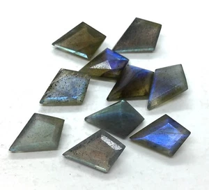 AAA Natural Labradorite Square Rose Cut Loose Gemstone For Making All Jewelry - Picture 1 of 24