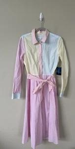 Charter Club Dress Women Mommy and Me Pink Stripe Shirt Classic Preppy Sz M NWT - Picture 1 of 11